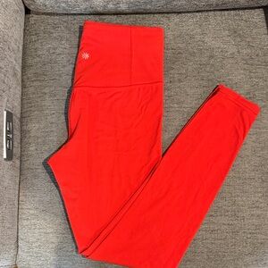 Athleta High Rise Elation Leggings in Vibrant Red